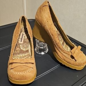 Bongo Women's Brown Wedge Shoes
